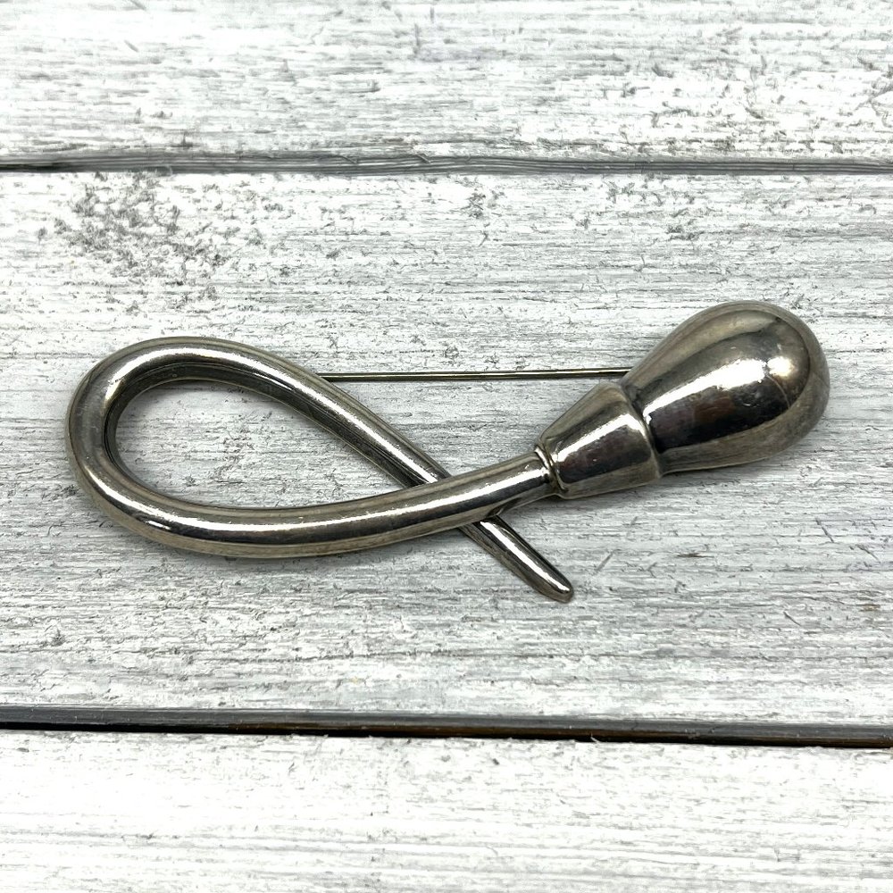 103. Sterling Zina Beverly Hills Sterling 925 Artisan Brooch